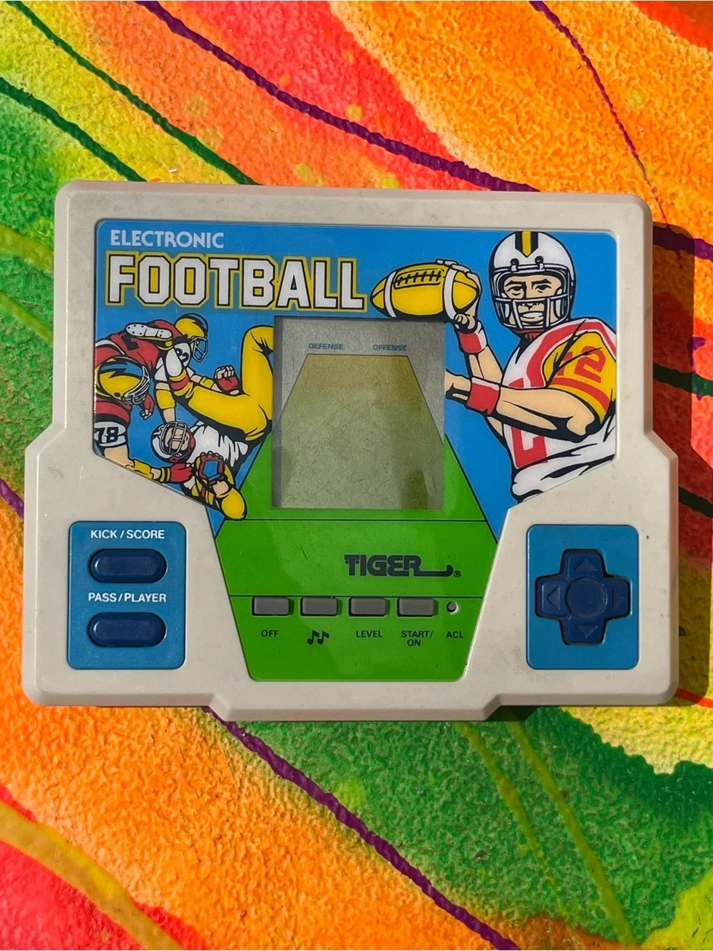 Tiger 1987 vintage Electronic Football Handheld Game tested working